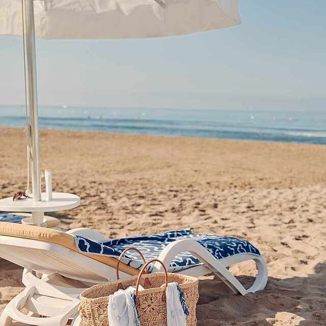 Sun loungers on the beach