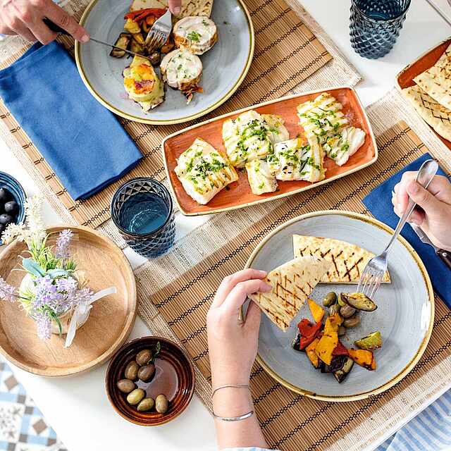 Appetitlichen Meze-Portionen