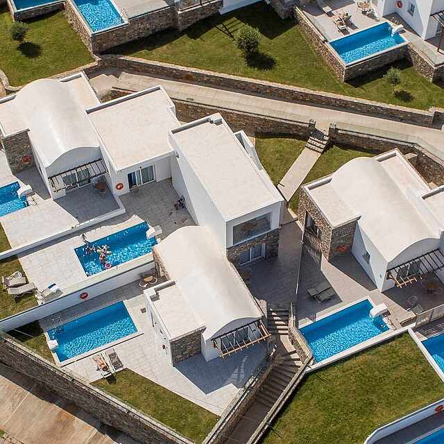 Hotelanlage von oben